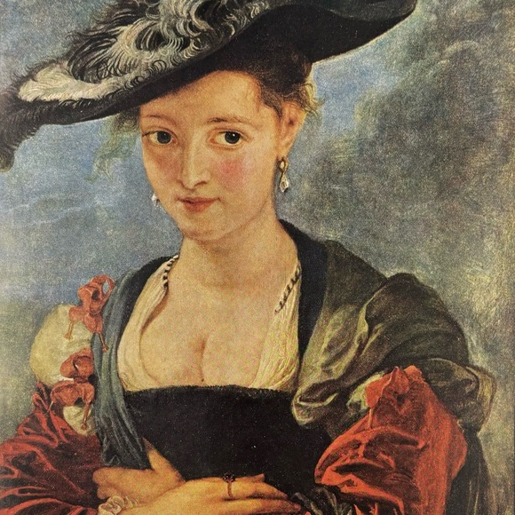 RUBENS Le Chapeau de Paille Original Vintage Dutch Flemish Fine Art Print 1930’s - Picture 6 of 6